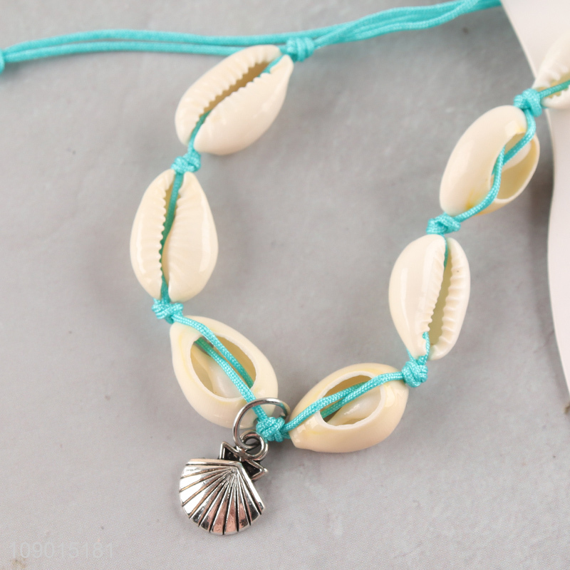 Online Wholesale Natural Shell Anklet Beach Foot Jewelry for Women Girls