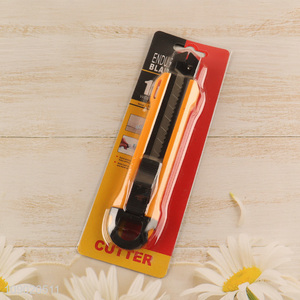 Factory Price 18mm Retractable Utility Knife Carbon Steel Snap-Off Box Cutter