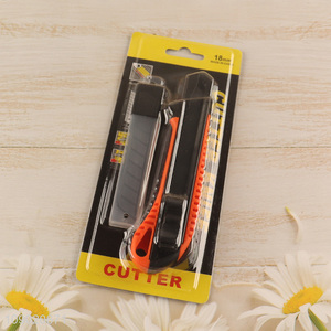 New Arrival 18mm Carbon Steel Retractable Utility Knife Snap-Off Box Cutter