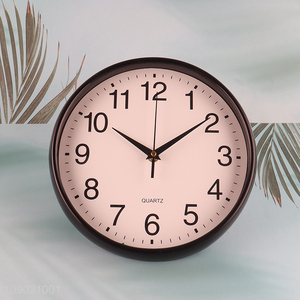 China Imports Round Plastic Wall Clock Silent Quartz Wall Clock for Bedroom