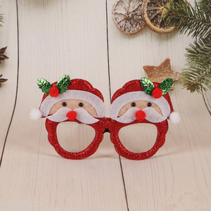 Factory supply Santa Claus shape Christmas supplies glasses for decoration