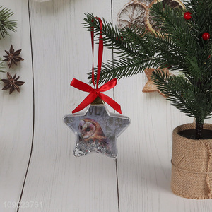 Good selling star shape photo frame hanging ornaments Christmas ornaments decoration