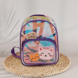 Hot selling cartoon animal pvc waterproof students kids school bag backpack