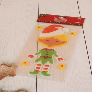 Online Wholesale Christmas Gel Window Clings Xmas Window Stickers for Kids