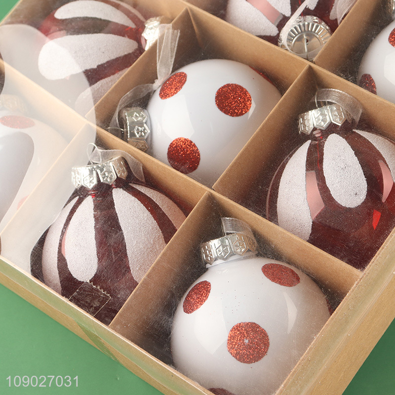 Hot selling 12pcs PET Christmas ball set Christmas tree hanging ornaments decorations