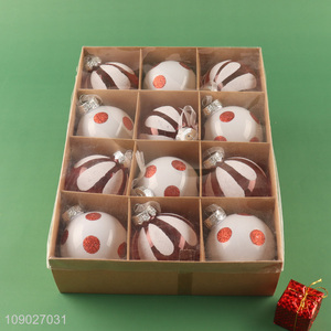 Hot selling 12pcs PET Christmas ball set Christmas tree hanging ornaments decorations