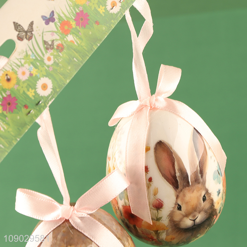 Low price 3pcs rabbit pattern home decor Easter decoration Easter egg set