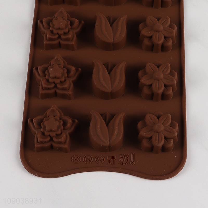 Good Quality 15-Cavity Non-Stick Silicone Baking Molds for Chocolate Jello