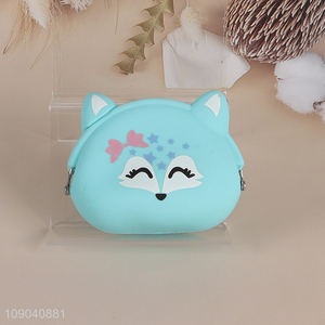 New Arrival Cartoon Animal Silicone Coin Wallet Zippered Coin Purse