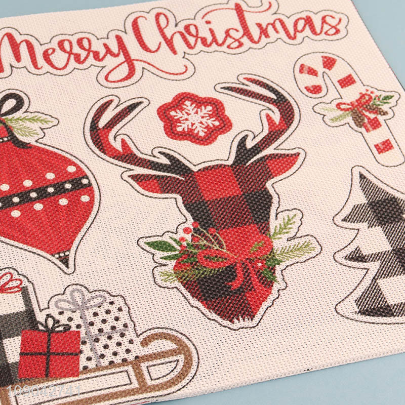 Yiwu market Christmas supplies tabletop decoration pvc place mat dinner mat