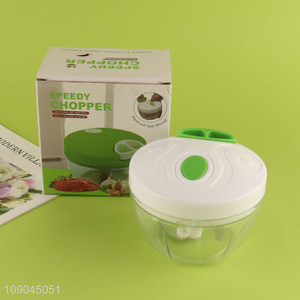 Hot sale kitchen gadget hand pull type minced speedy vegetable chopper