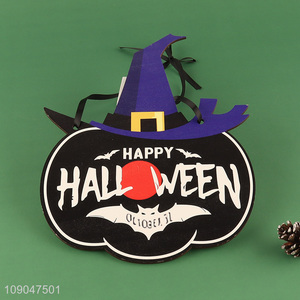 Latest products pumpkin shape wooden Halloween hanging ornaments decoration