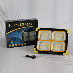 China Imports LED Solar Flood Light USB Rechargeable Camping Light