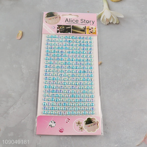 New product diy pearl rhinestone sticker decorative sticker for sale