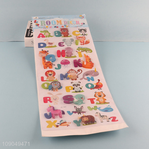 Hot selling cartoon animal alphabet teaching decorative sticker wholesale