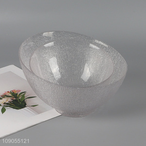 China supplier tilted mouth glass fruit bowl salad bowl for sale