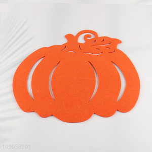 Hot Sale Halloween Placemats Non-Woven Pumpkin Placemats Pumpkin Coasters Table Mats