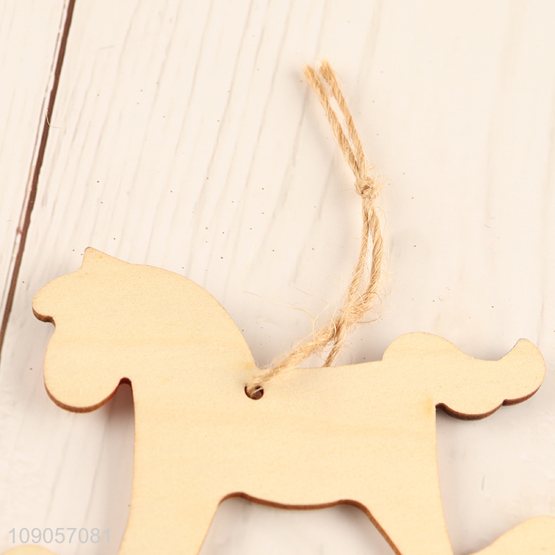 Online Wholesale Hanging Wooden Rocking Horse Wooden Christmas Tree Decorations