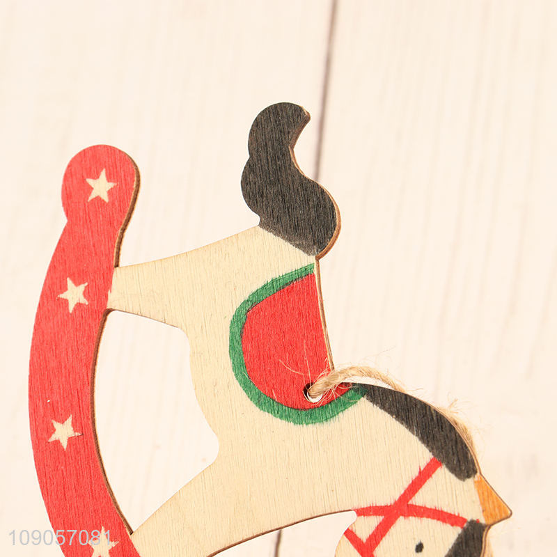 Online Wholesale Hanging Wooden Rocking Horse Wooden Christmas Tree Decorations