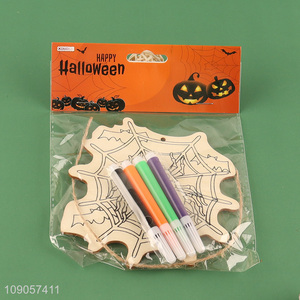 High Quality DIY Coloring Halloween Wooden Craft Kit Halloween Decorations