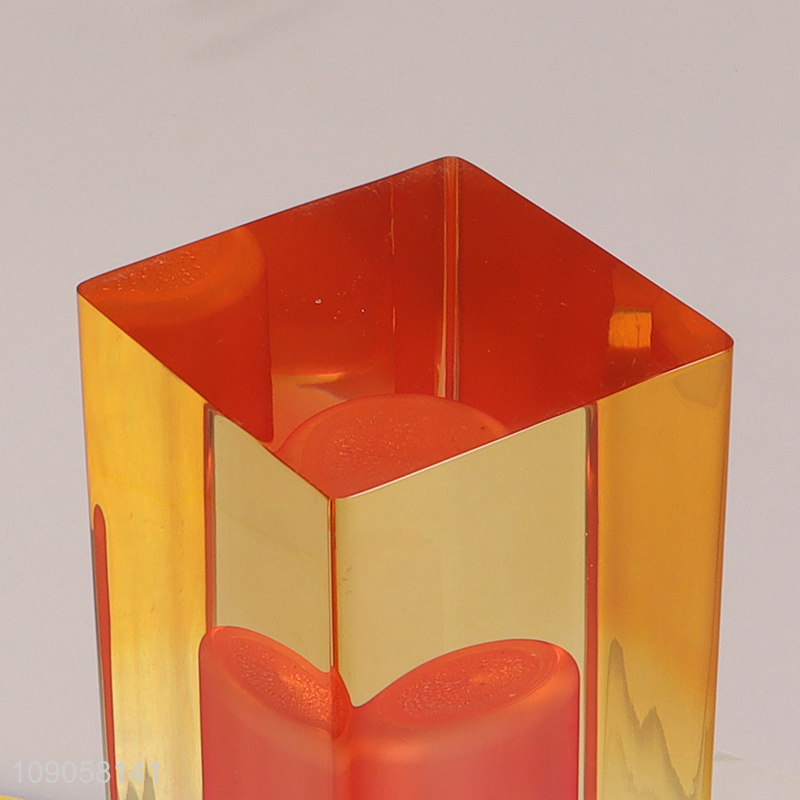 Best selling tabletop decoration square flower vase acrylic vases