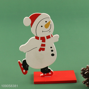 Wholesale Wooden Christmas Snowman Table Decorations Christmas Table Signs Winter Decor