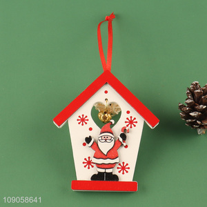 New Arrival Wooden Christmas Tree Hanging Ornaments Wooden House Christmas Ornaments