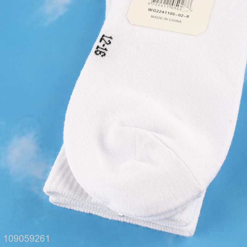 High Quality White Socks 100% Cotton Socks for Teenagers 12-16 Years Old