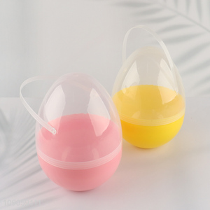 High Quality Clear Large Plastic Easter Egg Container with Handle