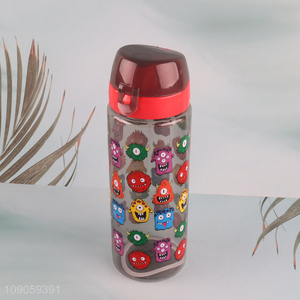 New Arrival Cartoon Monster Water Bottle Plastic Water Bottle for Kids Teens