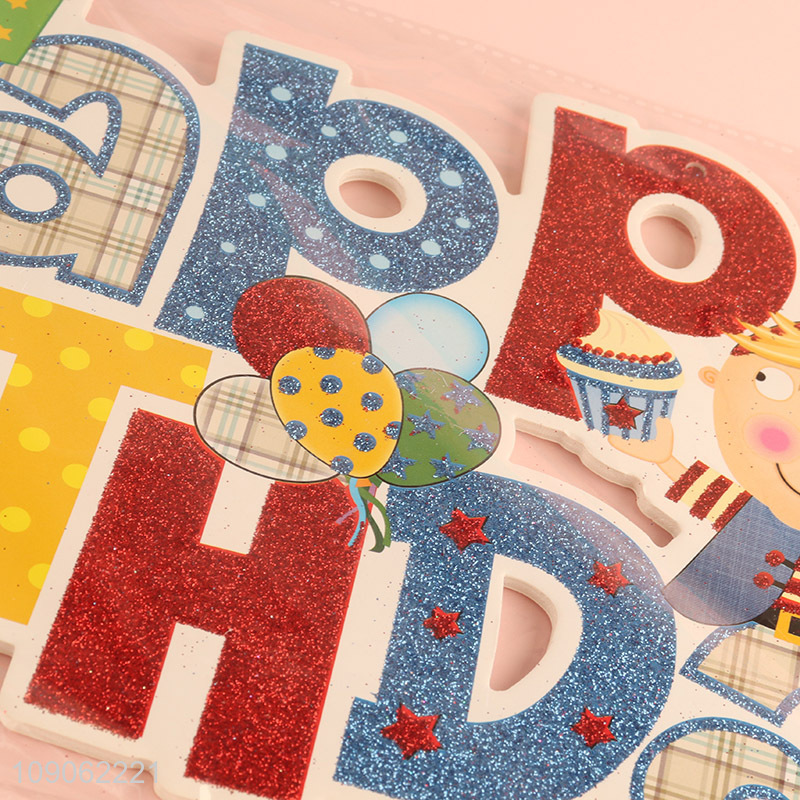 High Quality Happy Birthday Hanging Ornaments Glitter Birthday Party Decorations