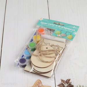 Good Quality Easter DIY Coloring Wooden Craft Kit Easter Hanging Ornaments