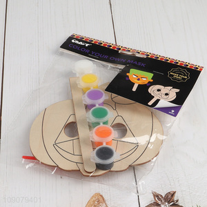 High Quality Halloween DIY Coloring Wooden Craft Kit Halloween Party Decoration