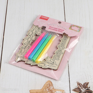New Arrival Wooden Tulip Garden Craft Kit DIY Coloring Wooden Craft Kit