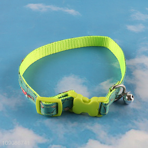 Yiwu market outdoor pet dog adjustable pet collar with bell
