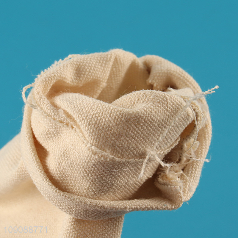 Good Quality Cotton Linen Drawstring Bag Custom Print  Fabric Bag