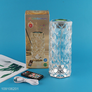 Good Quality Crystal Table Lamp USB Rechargeable Led Crystal Night Lamp