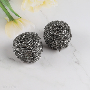 Wholesale 2 Pieces Stainless Steel Wool Scrubbers for Dishes Pots Pans