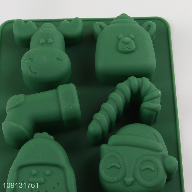 Wholesale 6-Cavity Christmas Silicone Molds Christmas Chocolate Candy Molds