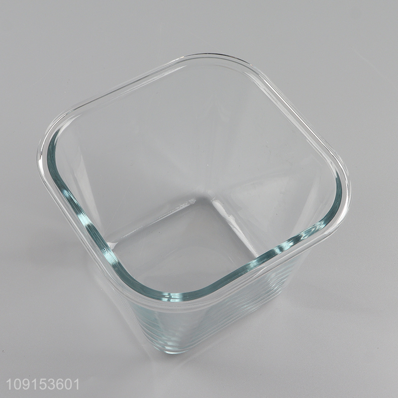 Hot selling clear glass food container preservation box wholesale