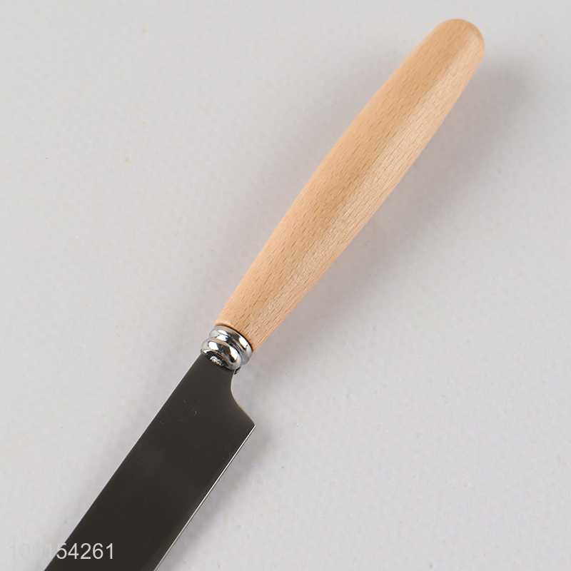 Good Quality Stainless Steel Dinner Knife Steak Knife  with Wooden Handle