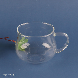 Best sale unbreakable clear glass cup drinking cup coffee cup with handle