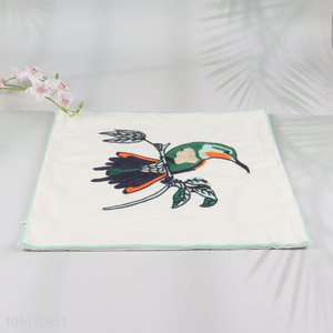Good Quality Embroidered Pillow Covers Square Cotton Tufted Throw Pillow Cases