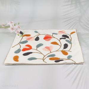 New Product 100% Cotton Embroidered Pillow Covers Decorative Square Cushion Cases