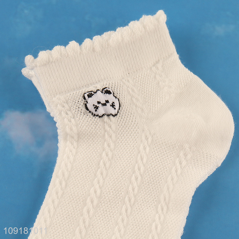 Yiwu market cute fashion women polyester ruffle socks