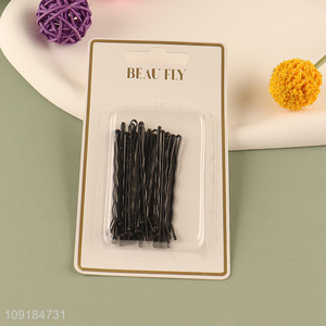 Hot sale black simple girls hairpin hair clips hair accessories