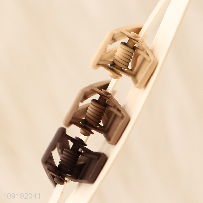 Hot Selling 3 Pieces Matte Non-Slip Metal Alligator Hair Clips Hairpins