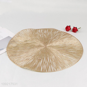 High Quality Round Metallic Placemats Dining Table Mats for Home Kitchen