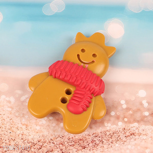 Wholesale Gingerbread Man Shaped Dog Teething Toys Puppy Chew Toys
