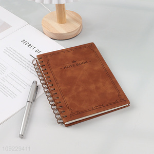New Product A5 Notebook PU Leather Cover Lined Journal Notebook Spiral Notebook
